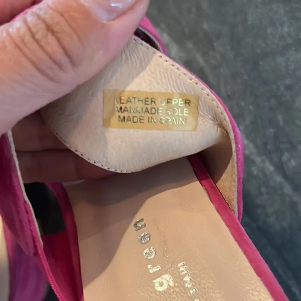 Patricia Green Pink Suede Sandals